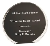Black Acrylic Award with Clear Accent 175