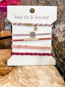 Boho Hair Tie + Bracelet Set