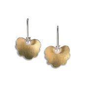 Gold Bimetal Mini Geranium Earrings