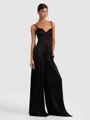 Alice + Olivia - Benson Ultra HR Voluminous PLT Trouser - Black