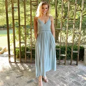 Baby Blue Ankle Maxi Dress