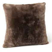 Castoro Beaver Fur and Cashmere Pillow - Brown