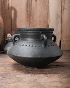 Black Clay Handi Pots with Handles
