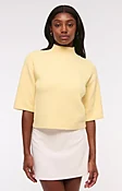 Abercrombie Yellow Mockneck Sweater Tee