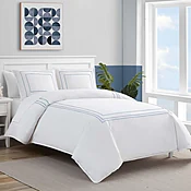 Alden Blue Full Queen Duvet Cover Set