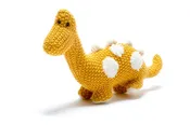 Small Mustard Organic Cotton Diplodocus Dinosaur Plush Toy