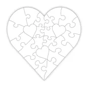 6.7" Heart 23-Piece Puzzle