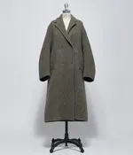 AW26 Boboutic Womens Lichen Bobs Coat Double Breast Coat