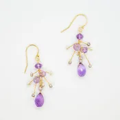 Amethyst Pearl Earring