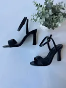 Black ankle strap heel