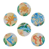 Diamond Art Club Deep Sea Diamond Art Coaster Kit | Ocean Coasters Set
