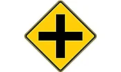 4-way Intersection Symbol Sign