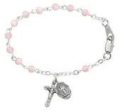 4mm Pink Pearl Baby Bracelet