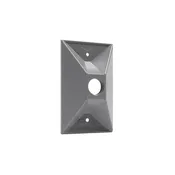 5186-0 Single Gang Rectangular Die-cast Metal Gray Weatherproof Cluster Outdoor Box Cover