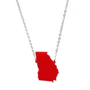 Acrylic State Solid Necklace (WS)