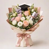 Blush Elegance Graduation Bouquet