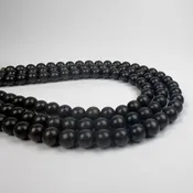 10.5mm Ebony Wood Round 15.5in Bead Strand