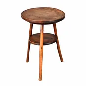 Fine "Cheese-Top" Cricket Table in Sycamore