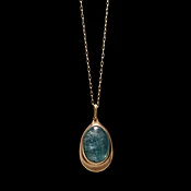 Blue Kyanite Holder Bead Necklace