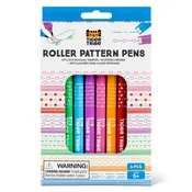Tiger Tribe Roller Pattern Pens 6-Piece Double-Ended Stationery Set