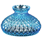 10" Blue Diamond Quilt Oil Lamp Shade