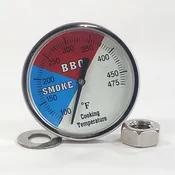 BBQ Grill & Smoker Thermometer 2" Dial 2.5" Stem 100-475 RWB BQ225