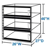 3-Door Wafer Storage Desiccator