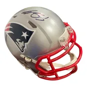 A.J. Brown Autograph Mini Helmet - Speed - New England Patriots - Beckett Authentication