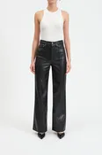 Far Out Wide Leg Leather Pant