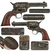 Colt Single Action Army 47% Scale Non-Firing Miniature Replica Revolver by Uberti with 4 3/4" Barrel, Serial No. 1895, Plugged Barrel
