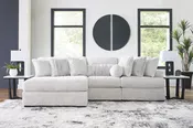 Cuddle Plush 3-Piece Sectional with LAF Chaise