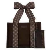 Case-Mate Espresso Polka Dot Bow Jelly Tote Bag With Phone Pouch