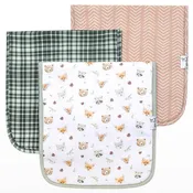 3 Pack Premium Burp Cloths - Wilder