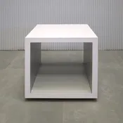Albany Square Side Table with White Matte Laminate Finish - 20x20"SQ. - Stock #58