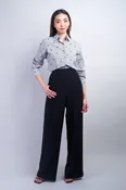Black Heart Stripe Cotton Jennifer Dress Shirt