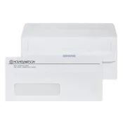 Custom #10 Self Seal Window Envelopes, 4 1/8" x 9 1/2", 24# White Wove, 1 Standard Ink, 250/Pack