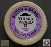 Thiers-Issard Fresh Scent Hard Milled Vegan Shaving Soap for Dry Skin | 80g | Made in France