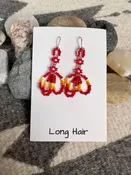 Cherokee Handbeaded Daisy Earrings  #7