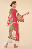 Delicate Tropical Dark Rose Kimono