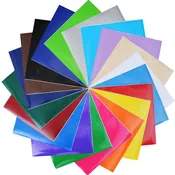 20 Color Premium Self Adhesive Sign Vinyl Film Starter Set - 12"x12" Sheets