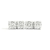 2-Stone Diamond Bar Stud Earrings — Salvatore & Co.
