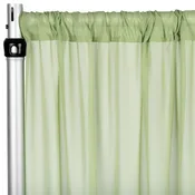 Chiffon Curtain Drape 12ft H x 118″ W Panel – Sage Green