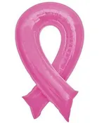 Breast Cancer Awareness Pink Foil Ribbon Balloon