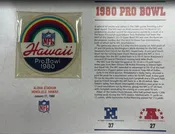 1980 NFL Pro Bowl Willabee & Ward Stat Card Patch