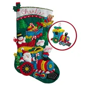 Choo Choo Santa Bucilla Christmas Stocking Kit