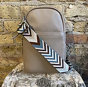 Chevron Leather Sling Bag — A Pied Shoe Boutique