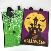 16" x 12" Large Vinyl Halloween Trick-or-Treat Tote Bags, 8 Assorted Styles, Wholesale
