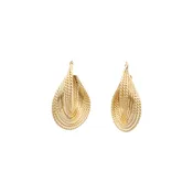 14K Yellow Gold Hollow Wire Twisted Hoop Earrings Style E-41724-FL-0-0