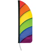4′ Heavy Duty Rainbow Double Sided Feather Banner