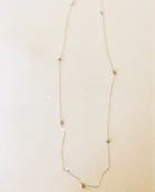 Long Gold Disc Necklace